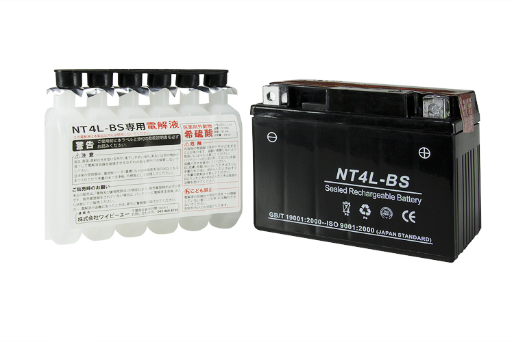 NBS NT4L-BS バイク用バッテリー 電解液付属 1年補償付き - バイクパーツセンター