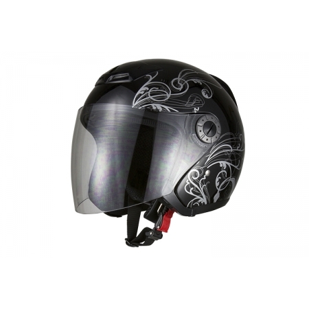 ヘルメット グラフィックジェットヘルメット ブラック A225L